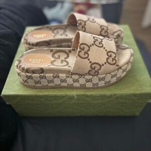 Gucci  Angelina Maxi GG Slide Sandals